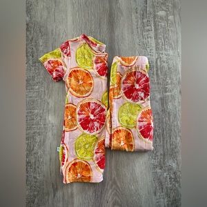 Posh Peanut Citrine Short Sleeve/Long Pant Pajama Set